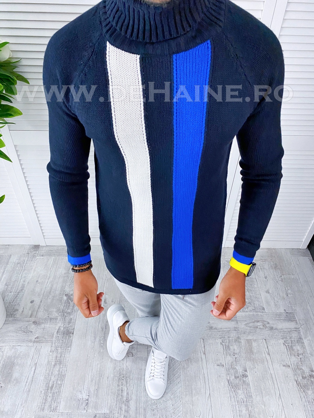 Helanca barbati slim fit bleumarin t3581 o3-4